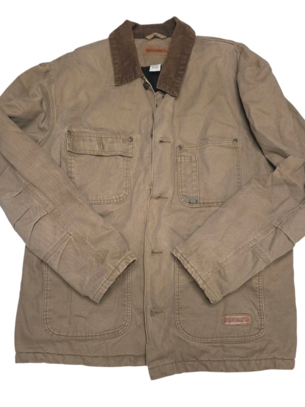 Men's Tan Workwear Jacket with Corduroy Collar Wolverine